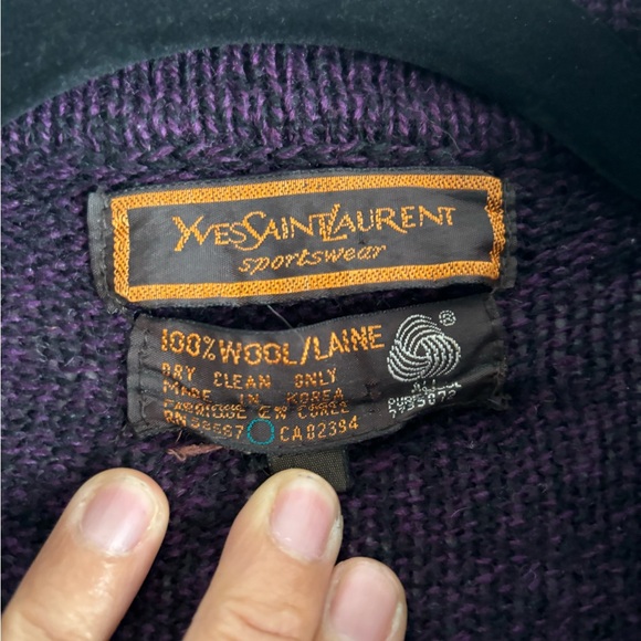 Yves Saint Laurent Unisex Vintage Sweater. 100% wool/Laine. - Picture 3 of 9